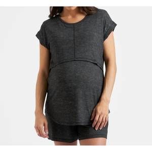 NEW RIPE dreamy nursing maternity tee in granite